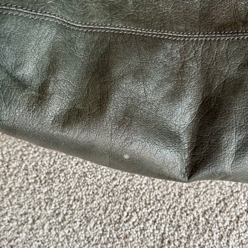 Liebeskind Berlin Dark Green Charcoal Gray Leather Shoulder Crossbody Bag - Picture 5 of 11